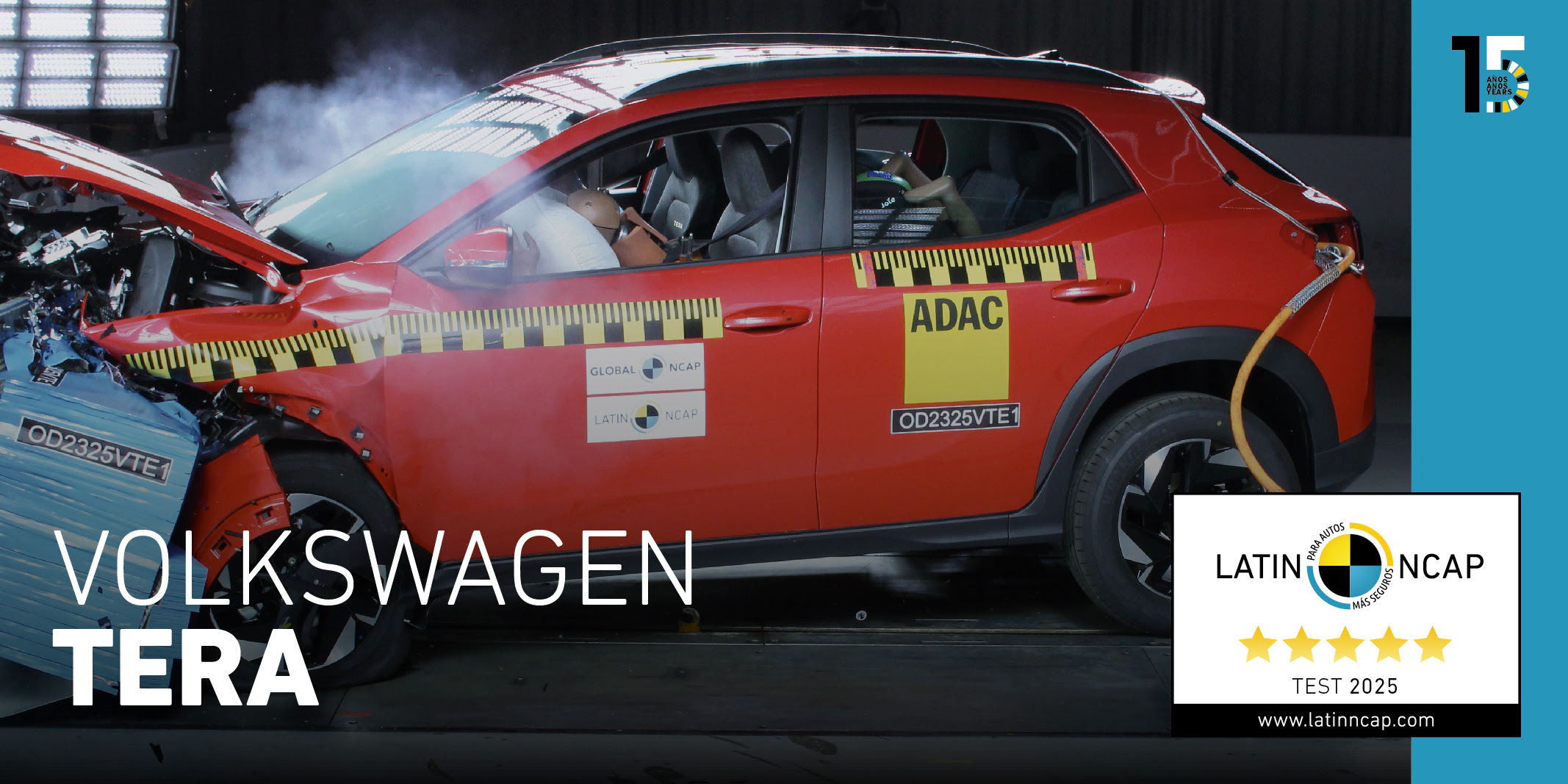 Más resultados de Latin NCAP: Volkswagen Tera logra máxima calificación