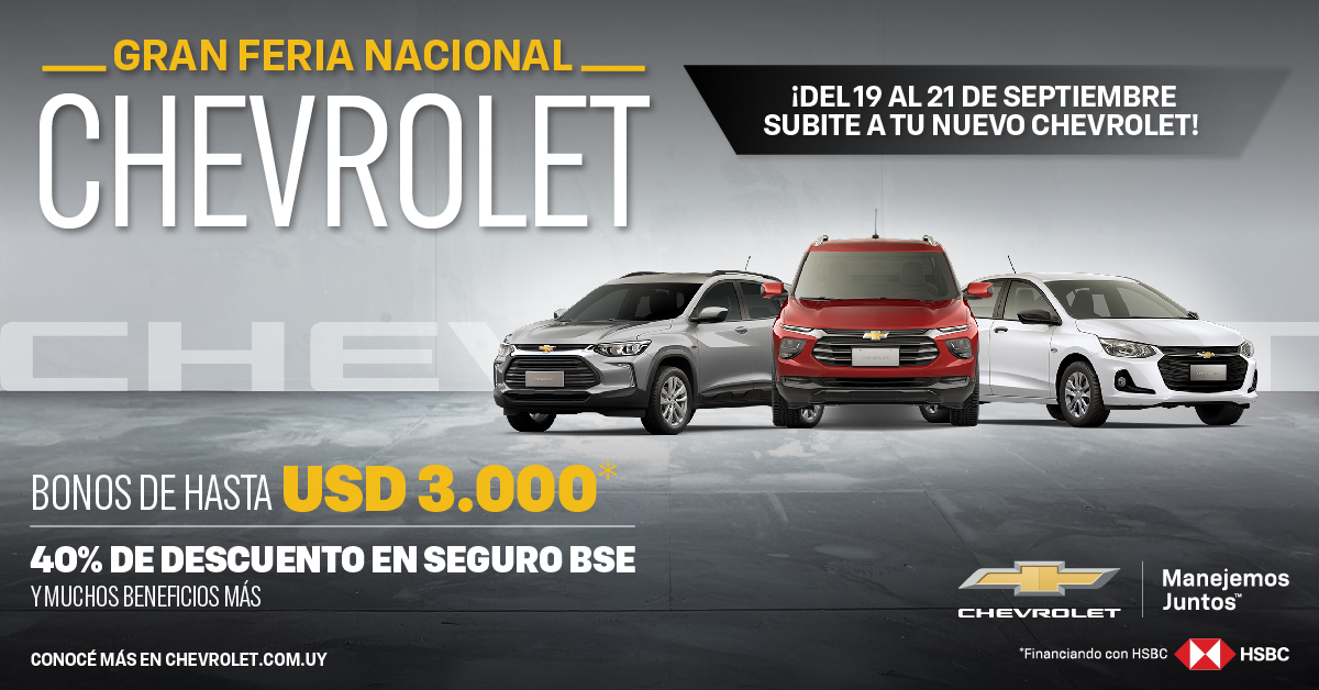 Chevrolet lanza su 1ª Gran Feria Nacional: tres días de beneficios irrepetibles