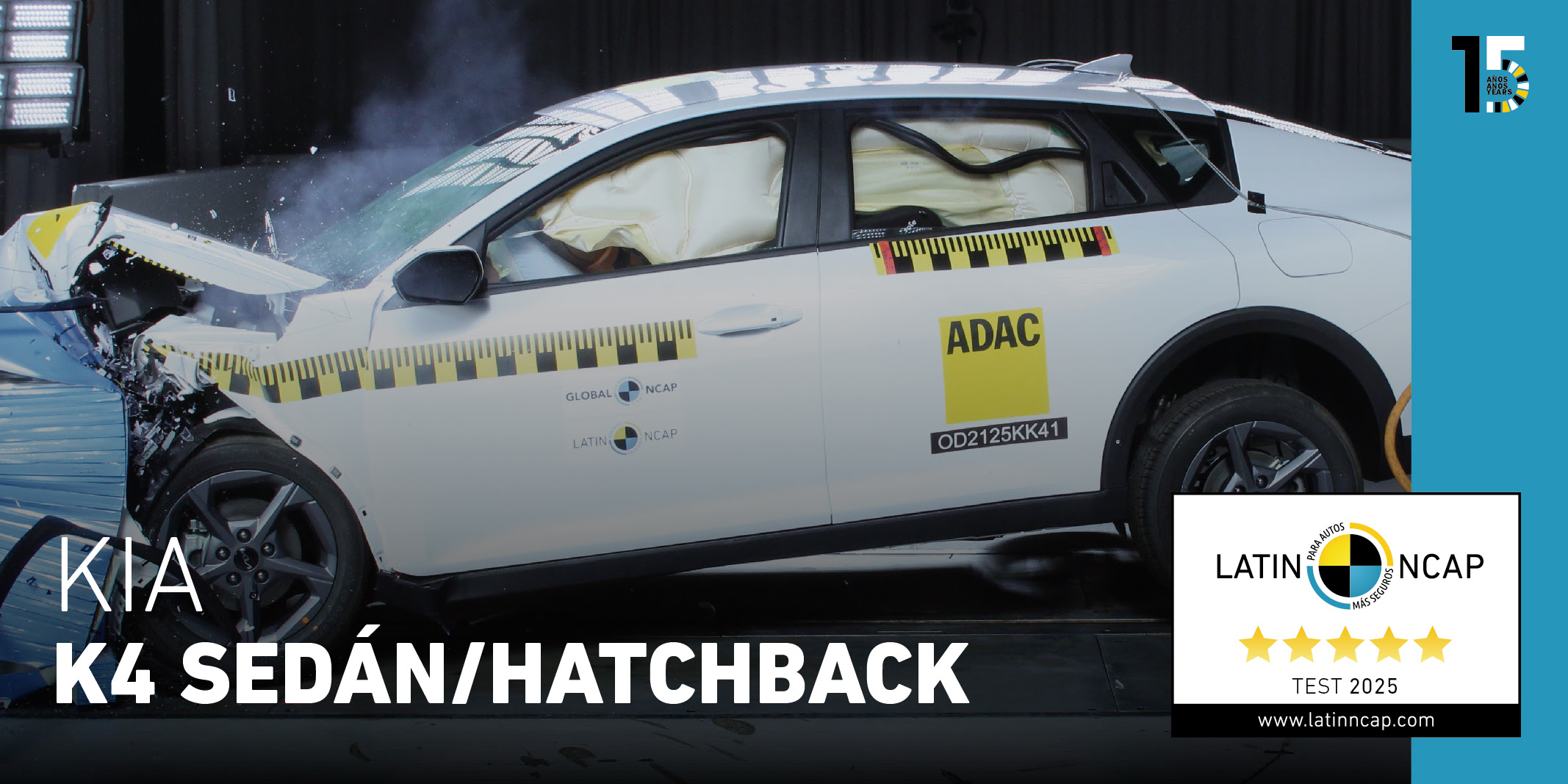 Resultados Latin NCAP: Kia vuelve a ofrecer máxima seguridad, ahora con el K4