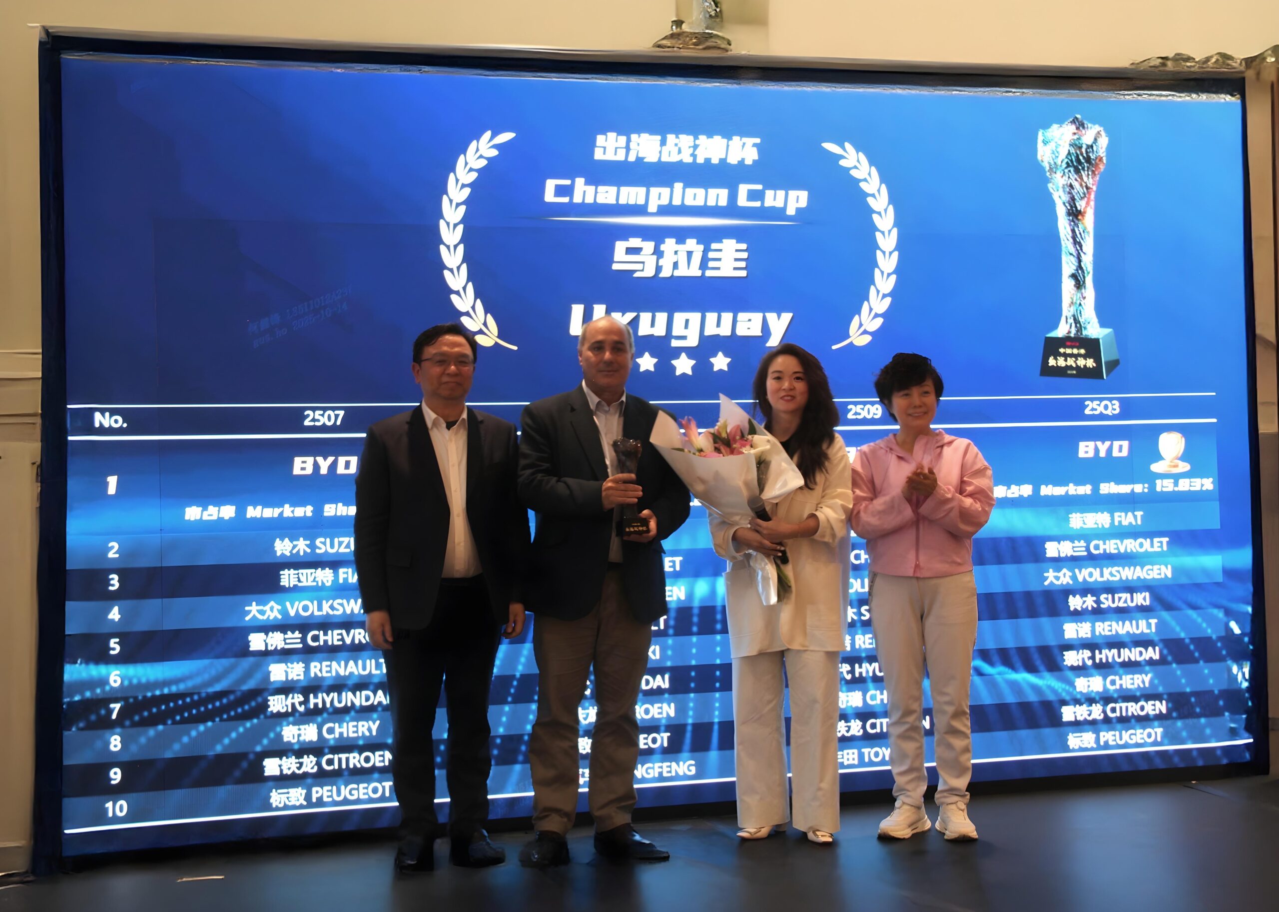 Sadar es reconocido Nº1 en ventas en la Conferencia de Concesionarios de BYD LATAM